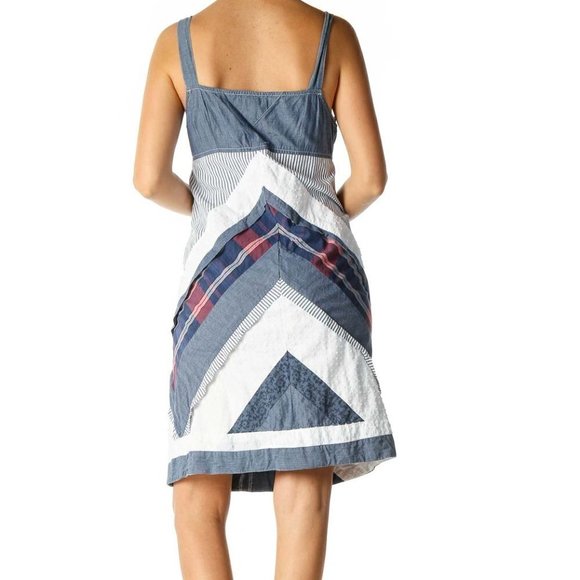 Tommy Hilfiger Blue Patchwork A-Line Dress - Picture 3 of 3